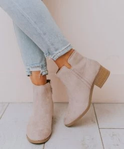 Booties Sophia Side Cut Out Bootie Birch