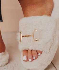 Sandal Cari One Band Slipper Beige Shoes