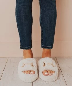 Sandal Cari One Band Slipper Beige Shoes