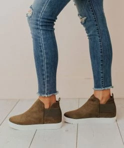 Shoes Diana Wedge Sneakers Olive