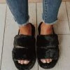 Double Strap Sandals Black
