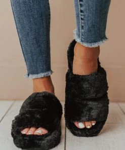 Double Strap Sandals Black