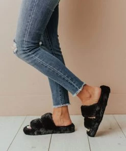 Double Strap Sandals Black