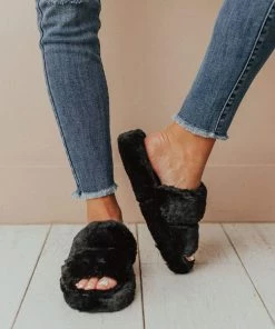 Double Strap Sandals Black