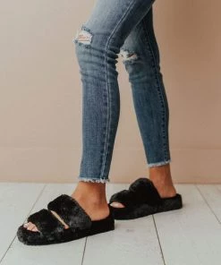 Double Strap Sandals Black