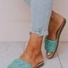 Fortune Dynamic Shoes Scottie Braided Sandals Teal