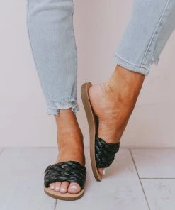 Vendor-unknown Shoes Scottie Braided Sandals Black