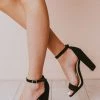 Sandals Shoes Lucille Ankle Strap Heel Black