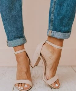 Sandals Lucille Ankle Strap Heel Nude