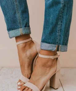 Sandals Lucille Ankle Strap Heel Nude