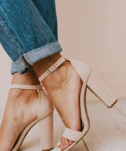 Sandals Lucille Ankle Strap Heel Nude