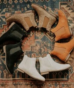 Lucy Avenue Side Stretch Booties Taupe Shoes
