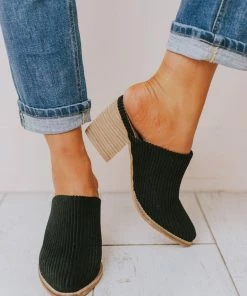 Beast Shoes Angela Corduroy Slip On Booties Black