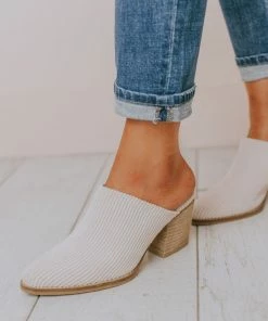 Beast Angela Corduroy Slip On Booties Nude Shoes