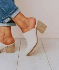 Beast Angela Corduroy Slip On Booties Nude Shoes