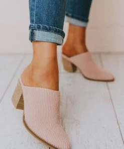 Beast Shoes Angela Corduroy Slip On Bootie Blush