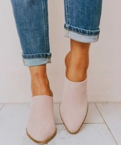 Beast Shoes Angela Corduroy Slip On Bootie Blush
