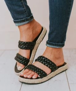 Bellerose Braided Sandals Black