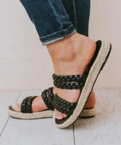 Bellerose Braided Sandals Black