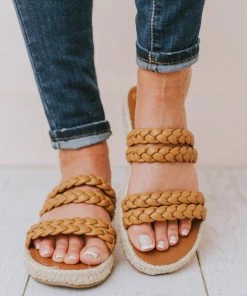 Bellerose Braided Sandals Tan