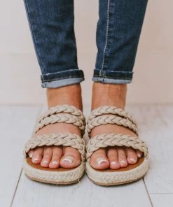 Bellerose Braided Sandals Taupe