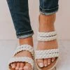 Bellerose Braided Sandals White Shoes