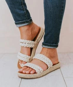 Bellerose Braided Sandals White Shoes