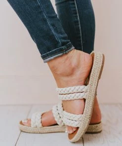 Bellerose Braided Sandals White Shoes