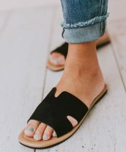 Bowie Slip On Sandals Black Shoes