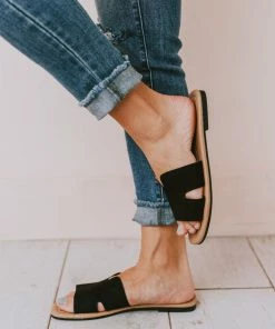 Bowie Slip On Sandals Black Shoes