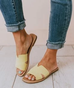 Bowie Slip On Sandals Yellow