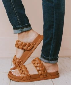 Cleo Two Braided Sandal Camel Shoes