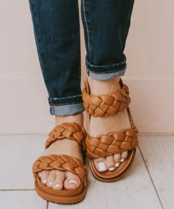 Cleo Two Braided Sandal Camel Shoes