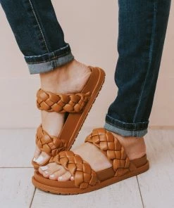 Cleo Two Braided Sandal Camel Shoes