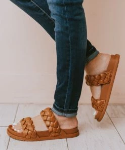 Cleo Two Braided Sandal Camel Shoes