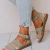 Fortune Dynamic Clover Buckled Sandals Sage