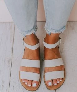 Fortune Dynamic Shoes Clover Buckled Sandals Stone