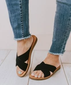 Shoes Corben Criss Cross Sandals Black