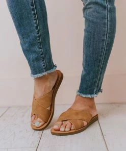 Shoes Corben Criss Cross Sandals Coffee