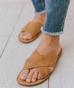 Shoes Corben Criss Cross Sandals Coffee