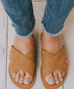 Shoes Corben Criss Cross Sandals Coffee