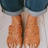 Shoes Crochet Sandals Coral