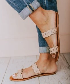 Eleora Braided Sandals Blush Shoes
