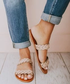 Eleora Braided Sandals Blush Shoes