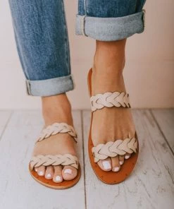 Eleora Braided Sandals Blush Shoes