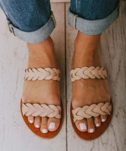 Eleora Braided Sandals Blush Shoes