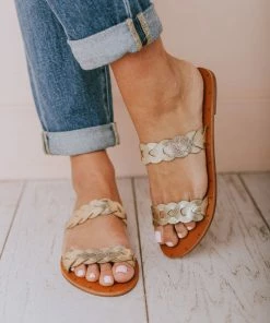 Eleora Braided Sandals Gold