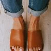 Elio Slip On Sandals Camel