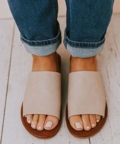Elio Slip On Sandals Nude