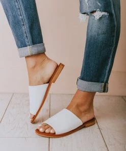 Elio Slip On Sandals White